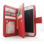 HEM Apple iPhone X/XS - Burned Red - Pasjeshouder - Telefoonhoesje met extra flap voor 9 pasjes