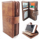 HEM Apple iPhone X/XS - Bronzed Brown - Pasjeshouder - Telefoonhoesje met extra flap voor 9 pasjes