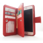 HEM Samsung A6 (2018) - Burned Red - Pasjeshouder - Telefoonhoesje met extra flap voor 9 pasjes