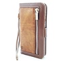 HEM iPhone 11 Bruine Wallet / Book Case / Boekhoesje/ Telefoonhoesje / Hoesje met pasjesflip en rits voor kleingeld