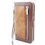 HEM iPhone 11 Pro Max Bruine Wallet / Book Case / Boekhoesje/ Telefoonhoesje / Hoesje met pasjesflip en rits voor kleingeld
