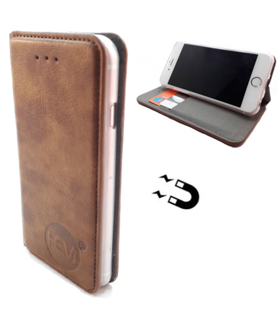 HEM Samsung Galaxy S10e - Bronzed Brown Ultra Dun Portemonnee Hoesje - Lederen Wallet Case TPU - Book Case - Flip Cover - Boek - 360º beschermend Telefoonhoesje