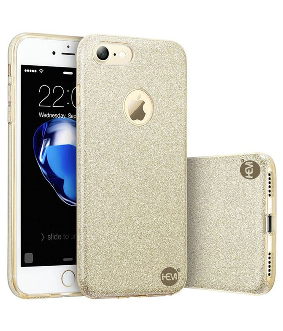 HEM Samsung S10 - Gouden Switch Glitter hoesje - Anti Shock 1000 in 1 hoesje