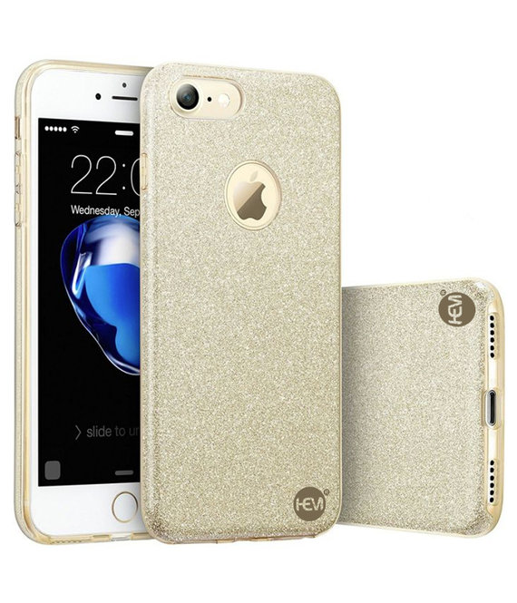 HEM Apple iPhone 7 Plus/8 Plus - Gouden Switch Glitter hoesje - Anti Shock 1000 in 1 hoesje