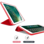 HEM HEM iPad Hoes geschikt voor iPad Air / Air 2 / 9.7 2017 / 9.7 2018   - Book Cover Siliconen - Vouwbaar - Rood -Met Stylus Pen - iPad Air Hoes - iPad Air 2 Hoes - iPad 9.7 2017 Hoes - iPad 9.7 2018 Hoes