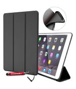 HEM iPad Hoes geschikt voor iPad Air / Air 2 / 9.7 2017 / 9.7 2018   - Book Cover Siliconen - Vouwbaar - Zwart - Met Stylus Pen