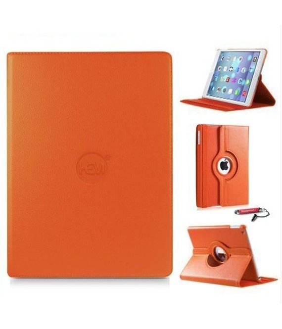 HEM HEM iPad Hoes geschikt voor iPad 2 / 3 / 4 - Oranje - 9,7 inch - Draaibare hoes - iPad 2 Hoes - iPad 3 hoes - iPad 4 Hoes - Met Stylus Pen