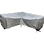 CUHOC COVER UP HOC Diamond hoes Hoek vorm Tuinset- 255x255x100x70-Tuinset beschermhoes waterdicht met stormbanden en trekkoord - Zilvergrijze hoes tuinset L vorm