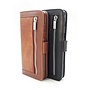 HEM HEM iPhone XR DOUBLE CATCH Zwarte Wallet met rits iPhone XR/ Book Case iPhone XR / Boekhoesje iPhone XR / Telefoonhoesje iPhone XR / Hoesje met pasjesflip en rits voor kleingeld en los magnetisch telefoonhoesje