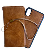 HEM iPhone 7 Plus/8 Plus DOUBLE CATCH Bruine Wallet iPhone 7 Plus/8 Plus/ Book Case iPhone 7 Plus/8 Plus / Boekhoesje iPhone 7 Plus/8 Plus / Telefoonhoesje iPhone 7 Plus/8 Plus / Hoesje met pasjesflip en los magnetisch telefoonhoesje