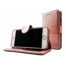 HEM Apple iPhone 12 Mini - Rose Gold Leren Portemonnee Hoesje - Lederen Wallet Case TPU meegekleurde binnenkant- Book Case - Flip Cover - Boek - 360º beschermend Telefoonhoesje