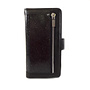 HEM HEM Apple iPhone 12 Mini - Magic Glitter Antique Black - Leren Rits Portemonnee Telefoonhoesje