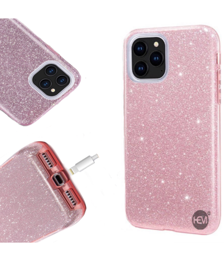 HEM HEM Siliconen hoesje - iPhone 12 / 12 Pro - Glitter Roze