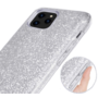 HEM HEM Apple iPhone 12 / 12 Pro Glitter Silver Siliconen Gel TPU / Back Cover / Hoesje iPhone 12 / 12 Pro