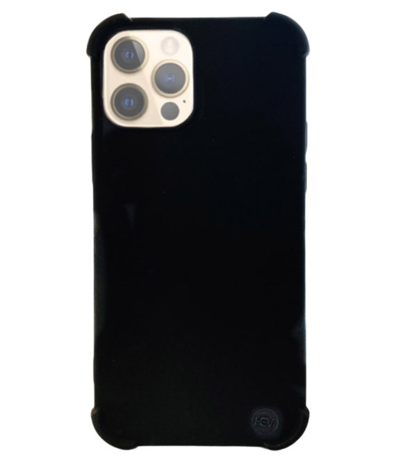 HEM Apple iPhone 12 Mini hoesje Shockproof - mat zwart hoesje iPhone 12 Mini - hoesje met verdikte randen voor de iPhone 12 Mini