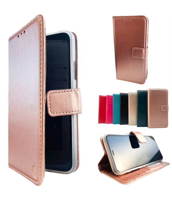 HEM Apple iPhone X/XS Rose Gold Wallet / Book Case / Boekhoesje/ Telefoonhoesje / Hoesje iPhone X/XS met vakje voor pasjes, geld en fotovakje