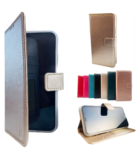 HEM Apple iPhone X/XS Gouden Wallet / Book Case / Boekhoesje/ Telefoonhoesje / Hoesje iPhone X/XS met vakje voor pasjes, geld en fotovakje