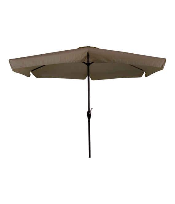 CUHOC CUHOC Gemini Parasol - Taupe Parasol - Stokparasol - 3m Parasol - Parasol met Molen - 6 Hoekige Parasol - Makkelijk in te klappen Parasol