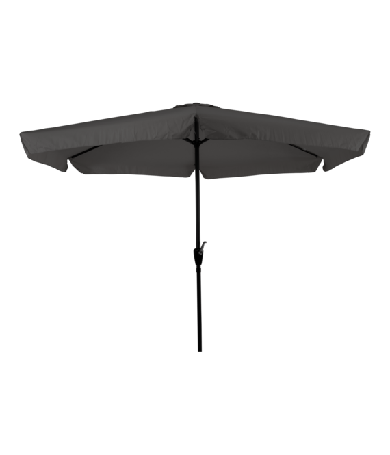 CUHOC CUHOC Gemini Parasol - Grijze Parasol - Stokparasol - 3m Parasol - Parasol met Molen - 6 Hoekige Parasol - Makkelijk in te klappen Parasol