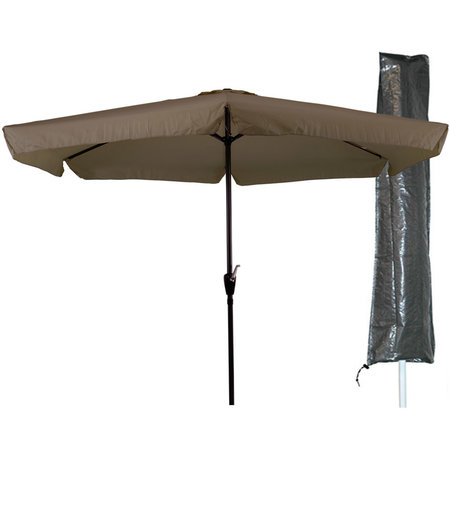 Outdoor Living CUHOC Taupe Parasol + Basic Parasolhoes