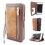 HEM Apple iPhone 13 Pro Bruine Wallet / Book Case / Boekhoesje/ Telefoonhoesje / Hoesje iPhone 13 Pro met aparte pasjesflip en rits voor kleingeld