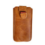 HEM HEM Insteekhoes - Geschikt voor iPhone 11 - Bruin - Suede look - Met handig trekkoord en magneetsluiting