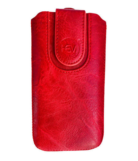 HEM HEM Insteekhoes - Geschikt voor Samsung S10 - Rood - Suede look - Met handig trekkoord en magneetsluiting