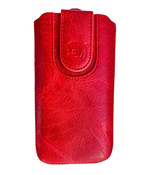 HEM Insteekhoes - Geschikt voor Samsung S20 - Rood - Suede look - Met handig trekkoord en magneetsluiting