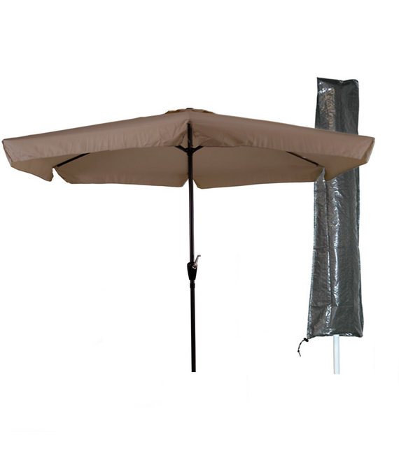 Outdoor Living Parasol Gemini - 300 cm - Ecru + Basic CUHOC Parasolhoes