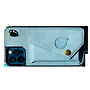 HEM HEM Apple iPhone 12 / 12 Pro HEM Ibiza Blauw Festi-Schoudercover met apart geld/pinpasvak