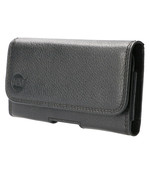 HEM (Rund) Leer Broekriem Hoesje – 165 x 8 x 15 mm – Zwart Universeel Broekriem Telefoonhoesje