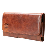 (Rund) Leer Broekriem Hoesje - Cognac Bruin (5.1 inch)