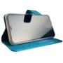 HEM HEM Samsung Galaxy S22 Ultra Aqua blauwe  Wallet / Book Case / Boekhoesje/ Telefoonhoesje / Hoesje Samsung S22 Ultra met vakje voor pasjes, geld en fotovakje