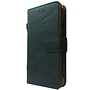 HEM Samsung Galaxy S22 Plus Suede look gevlamd zwart boekhoesje met vakje voor pasjes geld en een fotovakje en polsbandje