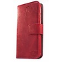 HEM HEM Samsung Galaxy S22 Ultra Suede look gevlamd rood boekhoesje met vakje voor pasjes geld en een fotovakje en polsbandje