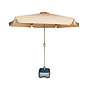 CUHOC CUHOC - Parasol Urban Taupe -  Ø300cm  + Verrijdbare Parasolvoet  + Parasolhoes