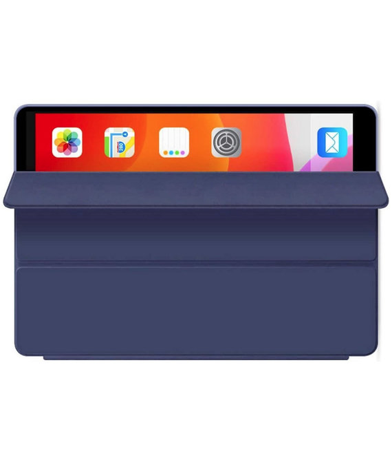 HEM HEM Siliconen iPad Hoes geschikt voor iPad 10.2 (2019 / 2020 / 2021) - Donkerblauw - 10,2 inch - Autowake Cover - iPad 2019 / 2020 / 2021 hoes - iPad 7 / 8 / 9 Hoes - 7e / 8e / 9e generatie hoes - Met Stylus Pen