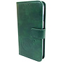 HEM HEM iPhone 14 Plus - Moss Green Leren Portemonnee Hoesje - Lederen Wallet Case TPU - Book Case - Flip Cover - Boek - 360º beschermend Telefoonhoesje