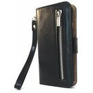 HEM HEM iPhone 14 Pro Max Zwarte Wallet / Book Case / Boekhoesje/ Telefoonhoesje met aparte pasjesflip en rits voor kleingeld