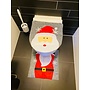 HEM HEM Kerstman wc bril hoes met wc mat - toiletbril cover (45x39 cm) + toiletmat