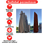 CUHOC Parasolhoes voor Dubbele Parasol - Zwart - 250x55x60 cm - 3 Koppige parasolhoes - RED Label