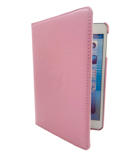 HEM HEM Apple iPad Air hoes 9.7 Inch - Ipad 2018 hoes - ipad 2017 hoes - Ipad Air 2 hoes - Ipad Air hoesje - Ipad 9.7 case - Ipad 9.7 Autowake Draaibare Cover - Ipad hoes 2017/2018 - Licht Roze - Gehele draaibare bescherming voor Ipad