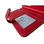 HEM HEM - iPhone 14 Plus hoesje Silky Red - iPhone 14 Plus rood hoesje met rits - iPhone 14 Plus pasjeshoesje in bookcover