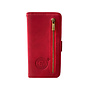 HEM HEM - iPhone 14 Pro hoesje Silky Red - iPhone 14 Pro rood hoesje met rits - iPhone 14 Pro pasjeshoesje in bookcover
