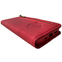 HEM HEM - iPhone 14 Pro hoesje Silky Red - iPhone 14 Pro rood hoesje met rits - iPhone 14 Pro pasjeshoesje in bookcover