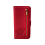 HEM HEM - Samsung S23 hoesje Silky Red - Samsung S23 rood hoesje met rits - Samsung S23 pasjeshoesje in bookcover