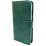 HEM HEM Samsung S23 - Moss Green Leren Portemonnee Hoesje - Lederen Wallet Case TPU - Book Case - Flip Cover - Boek - 360º beschermend Telefoonhoesje