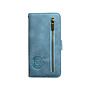 HEM HEM - iPhone 14 Pro hoesje Silky Blue - iPhone 14 Pro Blauw hoesje met rits - iPhone 14 Pro pasjeshoesje in bookcover