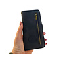 HEM HEM - iPhone 14/15 hoesje Silky Black - iPhone 14/15 Zwart hoesje met rits - iPhone 14/15 pasjeshoesje in bookcover