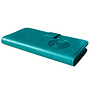 HEM HEM Samsung S23 - Pure Turquoise Leren Portemonnee Hoesje - Lederen Wallet Case TPU - Book Case - Flip Cover - Boek - 360º beschermend Telefoonhoesje